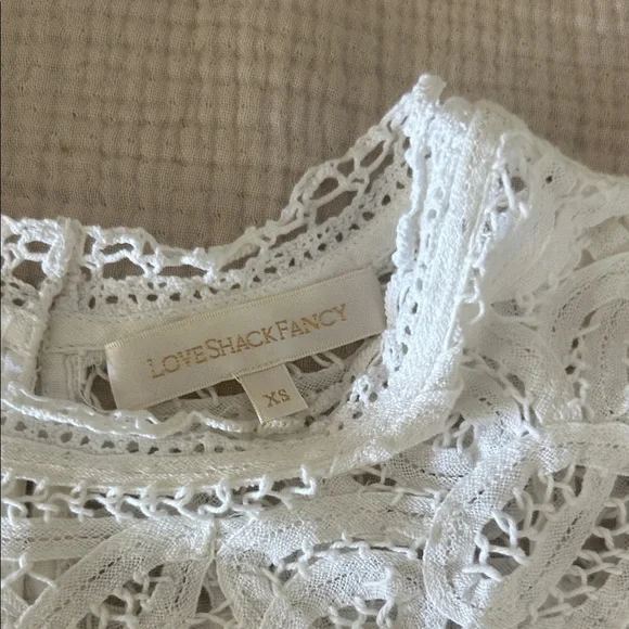 LoveShackFancy White Lace Mini Dress - Picture 5 of 5